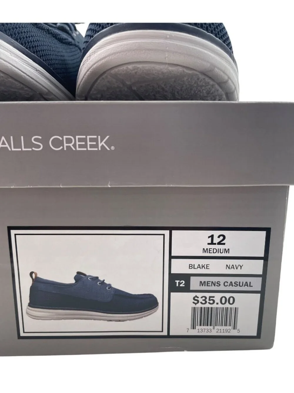 Falls Creek Blake Mens Size 12M Navy Blue Lace Up Casual Shoes Loafers